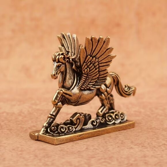 Other - Solid Brass Pegasus Figurine - NEW - 1.57 in L x 1.93 in W